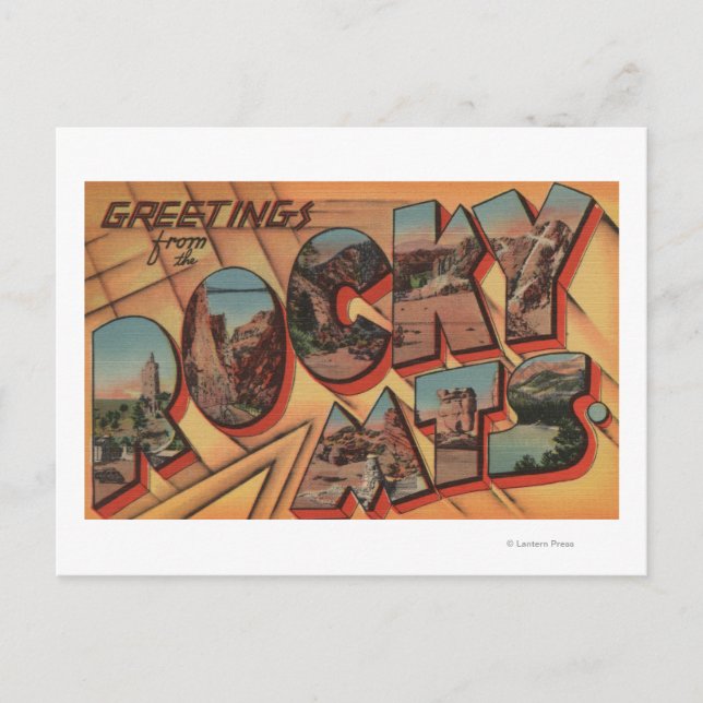 Postal Saludos desde las Montañas Rocosas (Anverso)