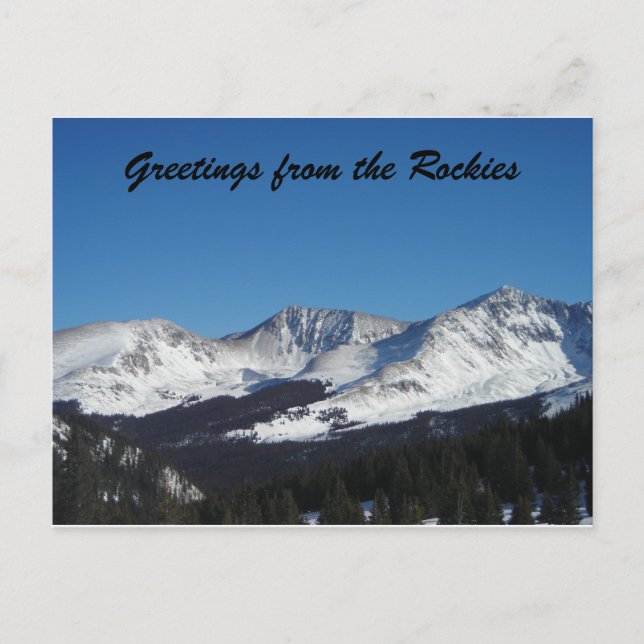 Postal Saludos desde las Rockies (Anverso)