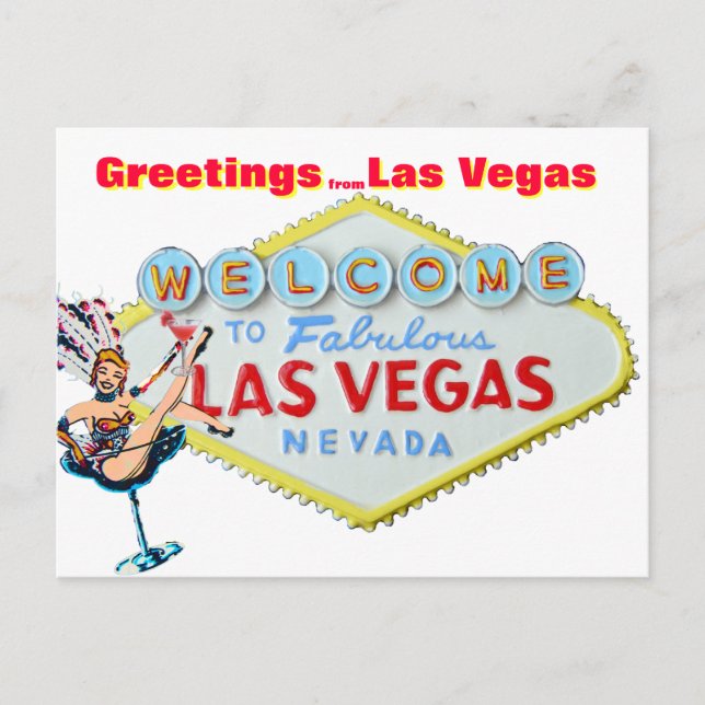 Postal Saludos desde Las Vegas (Anverso)