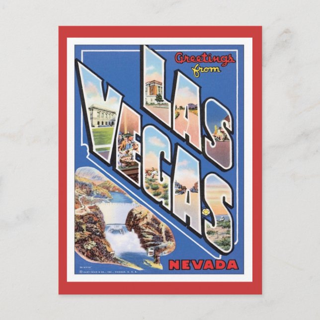 Postal Saludos desde Las Vegas (Anverso)