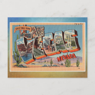 Postal Saludos desde las VEGAS Nevada Vintage