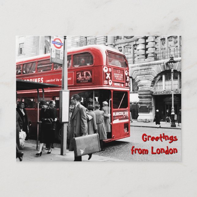 Postal Saludos desde Londres (Anverso)