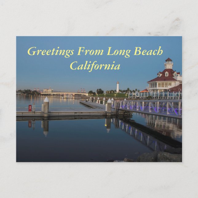 Postal Saludos desde Long Beach California (Anverso)