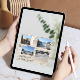 Postal Saludos desde los Baños, Islas Vírgenes Británicas