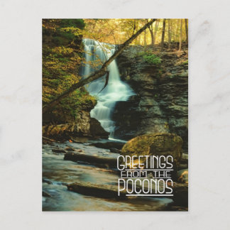 Postal ¡Saludos desde los Poconos! Cataratas Fulmer