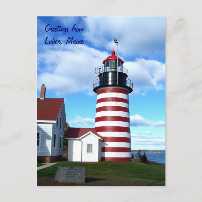 Postal Saludos desde Lubec, Maine (Anverso)
