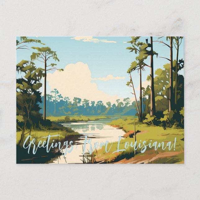 Postal Saludos desde Luisiana | Postcard de Bayou (Anverso)