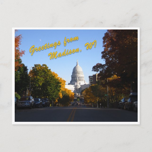 Postal Saludos desde Madison, WI (Anverso)