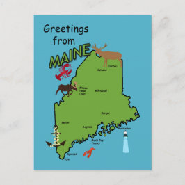 Postal Saludos desde Maine