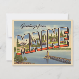 Postal Saludos desde Maine