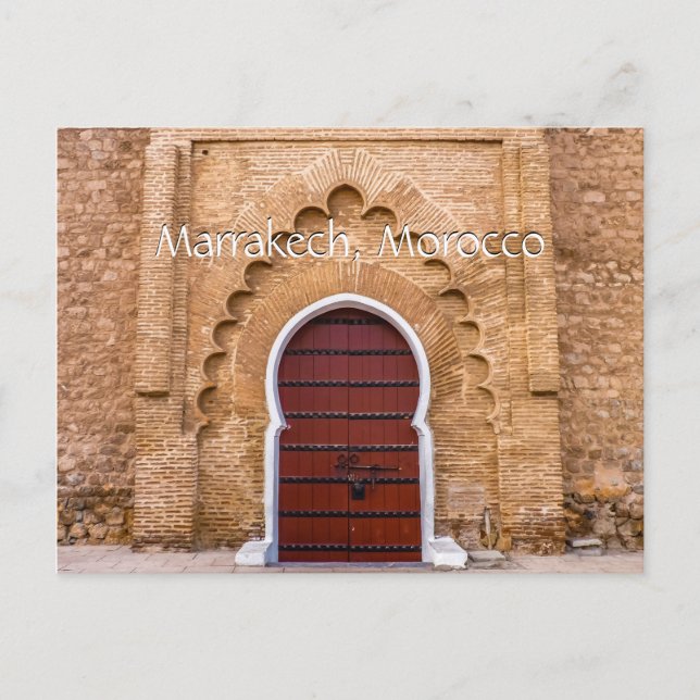 Postal Saludos desde Marrakech Marruecos (Anverso)