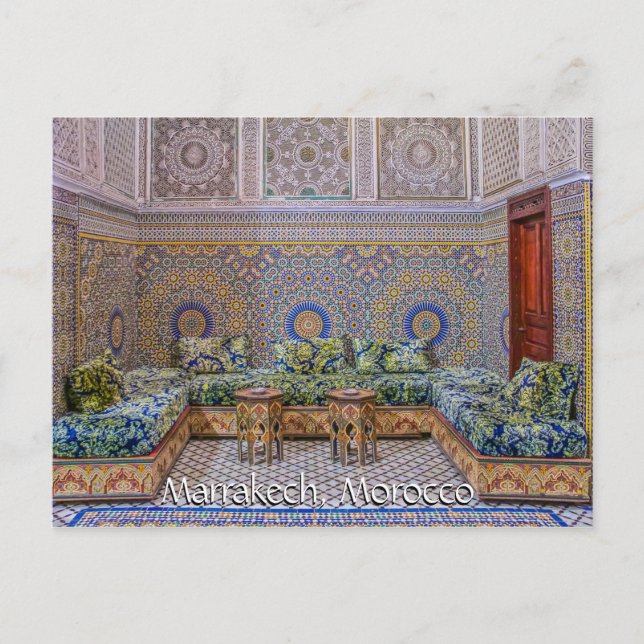 Postal Saludos desde Marrakech Marruecos (Anverso)