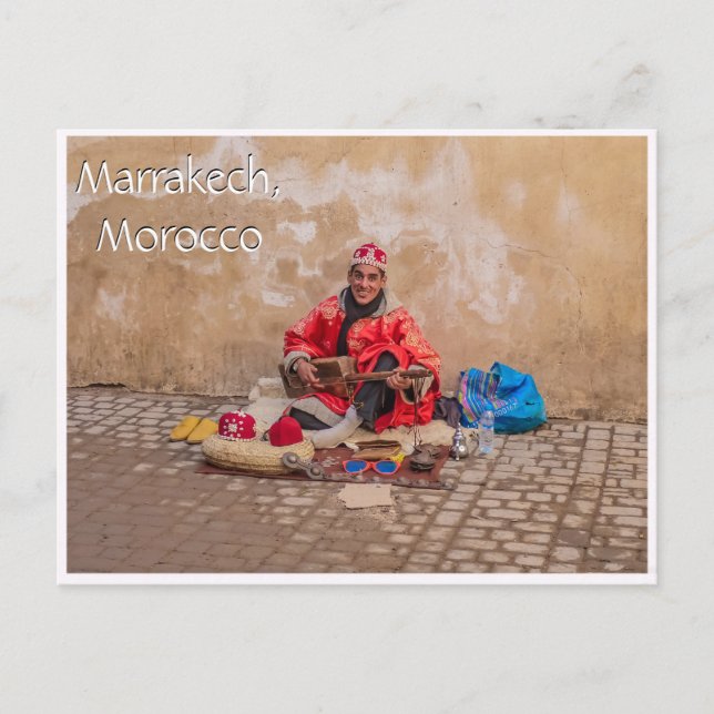 Postal Saludos desde Marrakech Marruecos (Anverso)