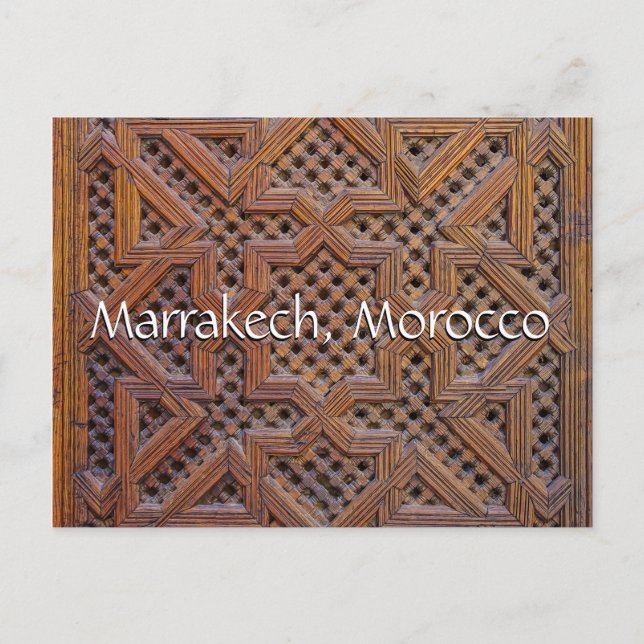Postal Saludos desde Marrakech Marruecos (Anverso)