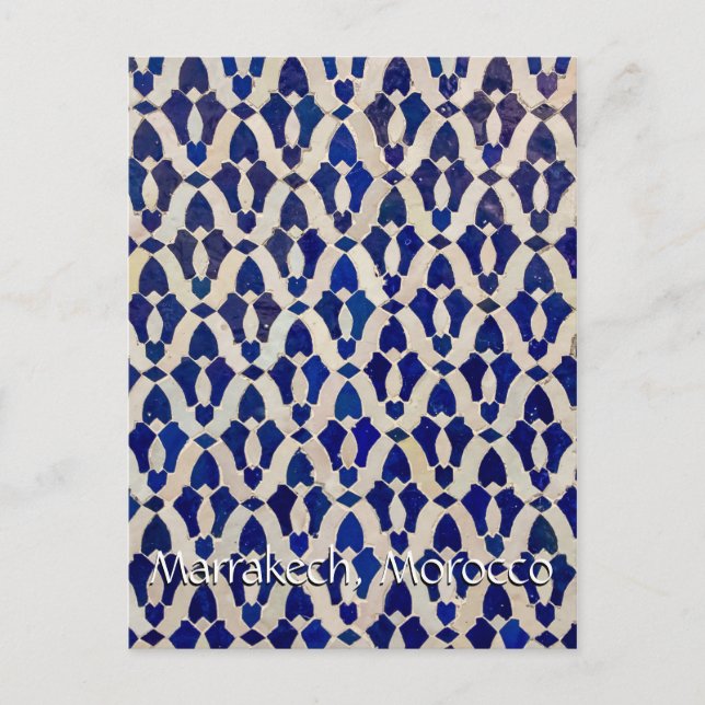 Postal Saludos desde Marrakech Marruecos (Anverso)