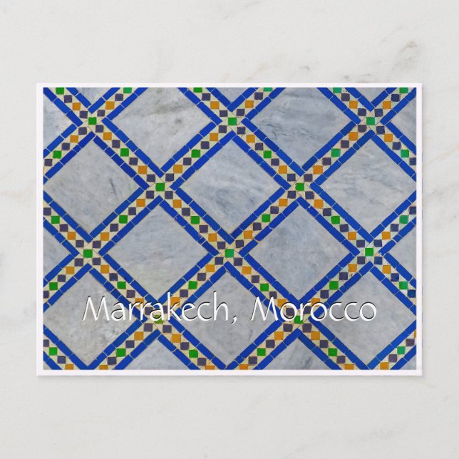 Postal Saludos desde Marrakech Marruecos (Anverso)