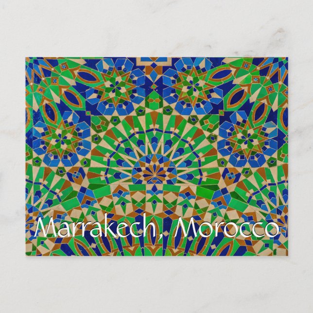Postal Saludos desde Marrakech Marruecos (Anverso)