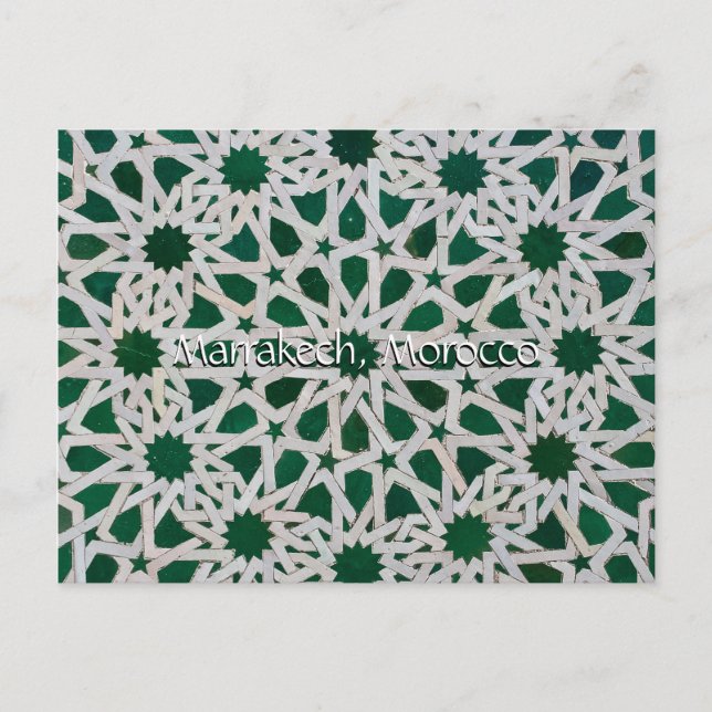 Postal Saludos desde Marrakech Marruecos (Anverso)