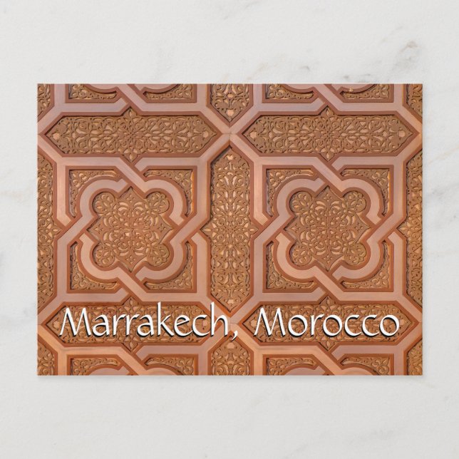 Postal Saludos desde Marrakech Marruecos (Anverso)