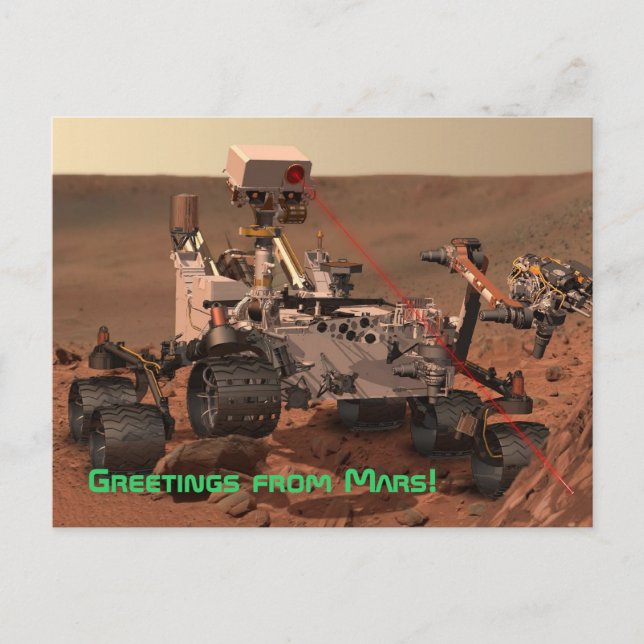 Postal ¡Saludos desde Marte! Mars Curiosity Rover Postcar (Anverso)