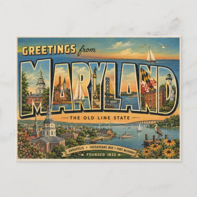 Postal Saludos desde Maryland (Anverso)