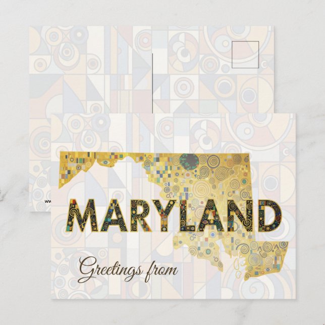 Postal Saludos desde Maryland (Anverso / Reverso)