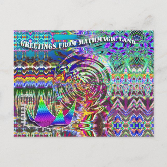 Postal Saludos desde MathMagic Land (Anverso)