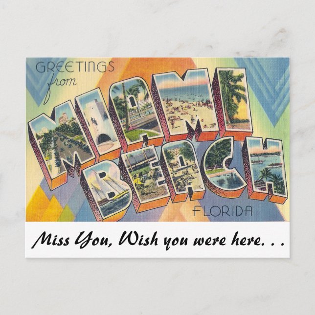 Postal Saludos desde Miami Beach (Anverso)