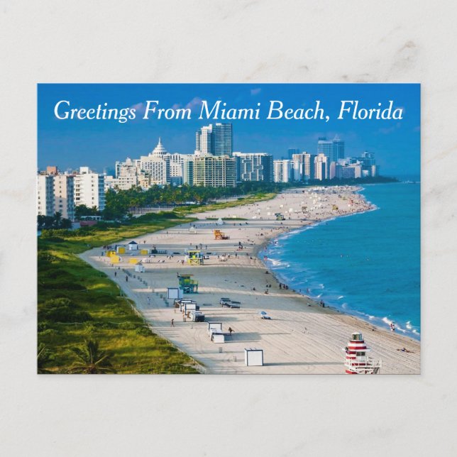 Postal Saludos desde Miami Beach (Anverso)