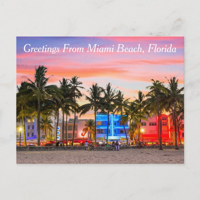 Postal Saludos desde Miami Beach (Anverso)