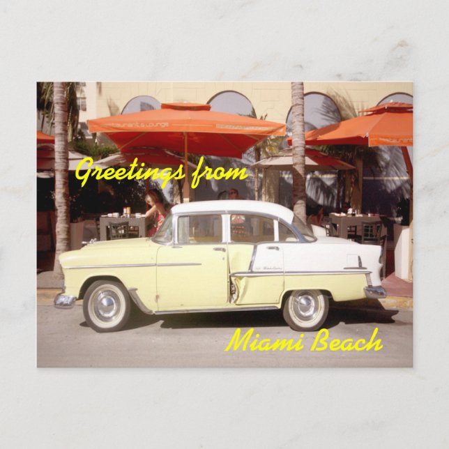 Postal Saludos desde Miami Beach (Anverso)