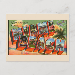 Postal Saludos desde Miami Beach Florida Postcard