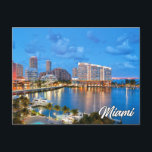 Postal Saludos desde Miami, Florida, EEUU<br><div class="desc">Esta pintoresca postal de viaje muestra una fascinante fotografía de la impresionante ciudad de Miami,  Florida. Este encantador saludo es perfecto para amigos cercanos y familiares. Su amable consideración es muy apreciada.</div>