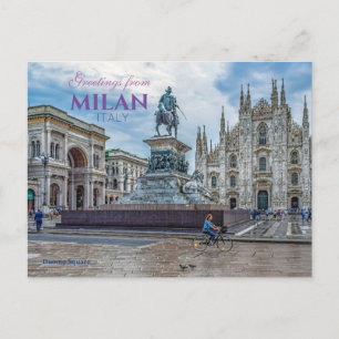 Postal Saludos desde Milán Italia Viajes