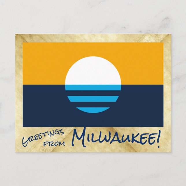Postal Saludos desde Milwaukee (Anverso)
