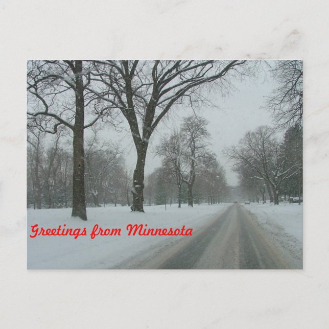 Postal Saludos desde Minnesota (Anverso)