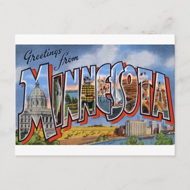 Postal Saludos Desde Minnesota (Anverso)