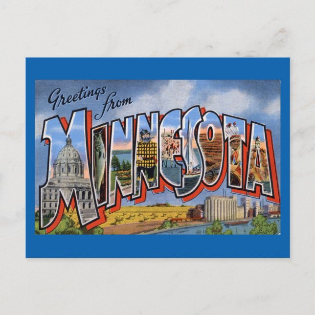 Postal Saludos Desde Minnesota (Anverso)