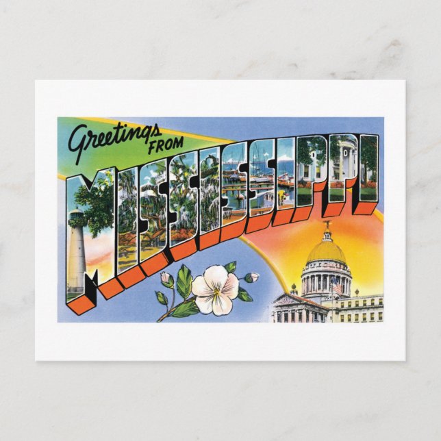 Postal ¡Saludos desde Mississippi! (Anverso)