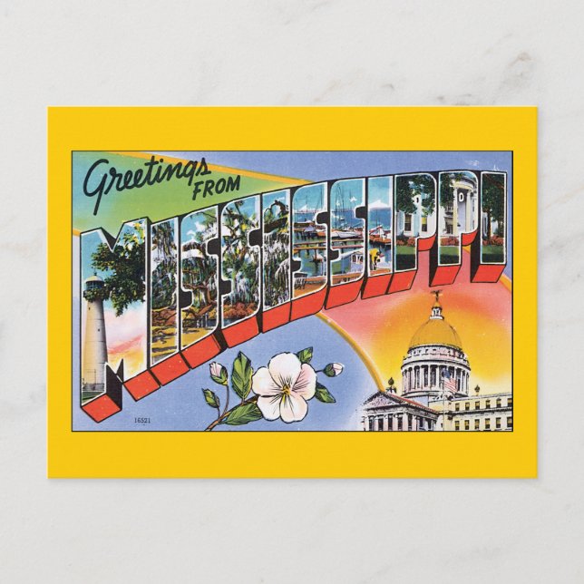 Postal Saludos desde Mississippi (Anverso)