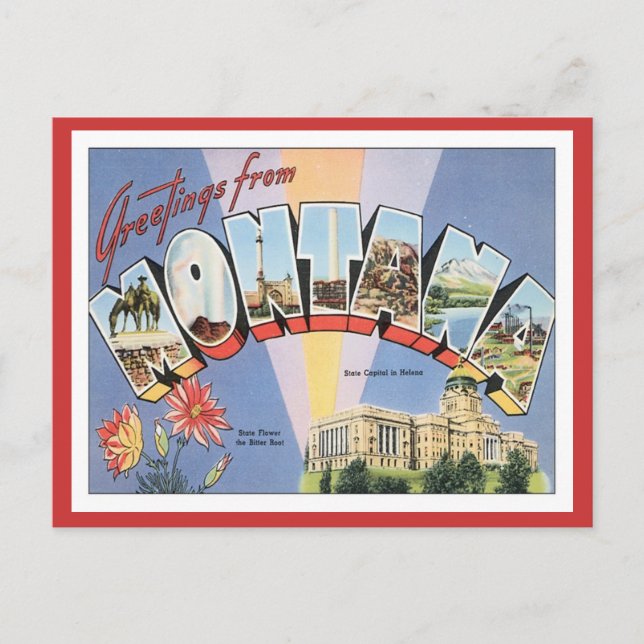 Postal Saludos desde Montana (Anverso)