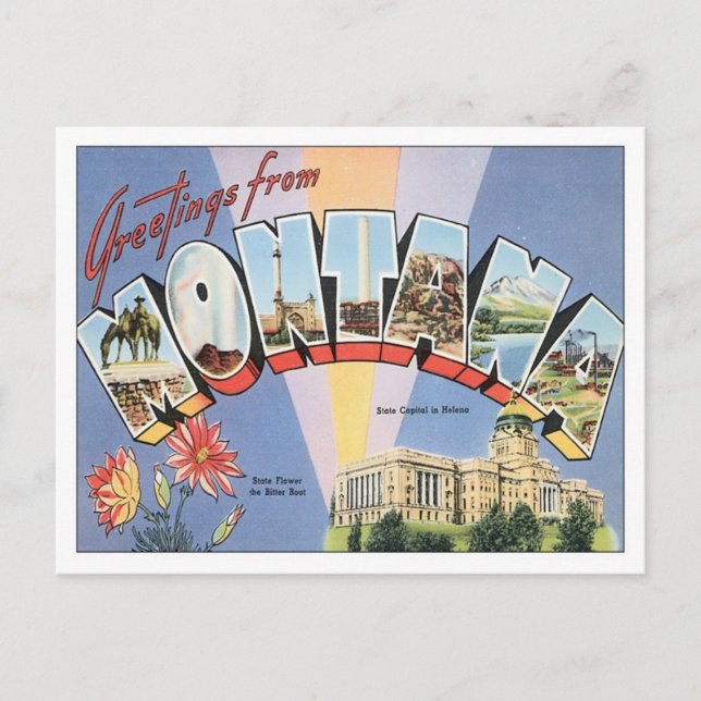 Postal Saludos desde Montana (Anverso)