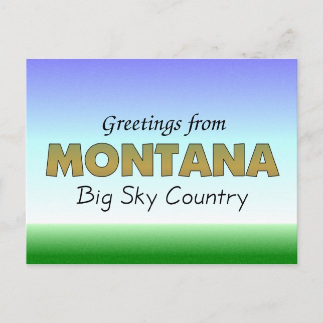 Postal Saludos desde Montana (Anverso)