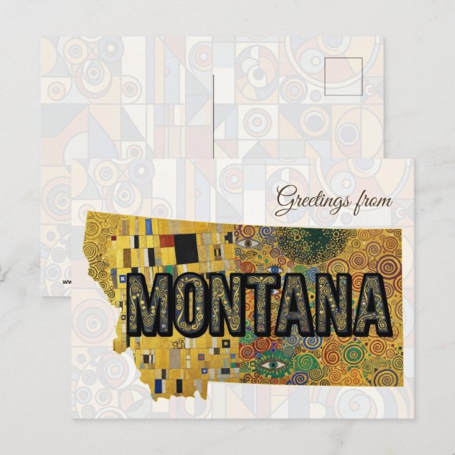 Postal Saludos desde Montana (Anverso / Reverso)