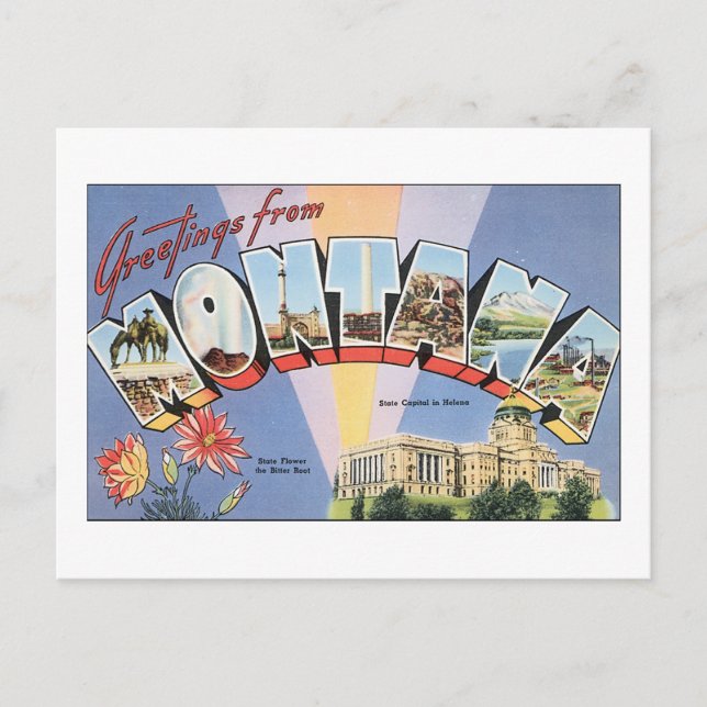 Postal Saludos desde Montana (Anverso)
