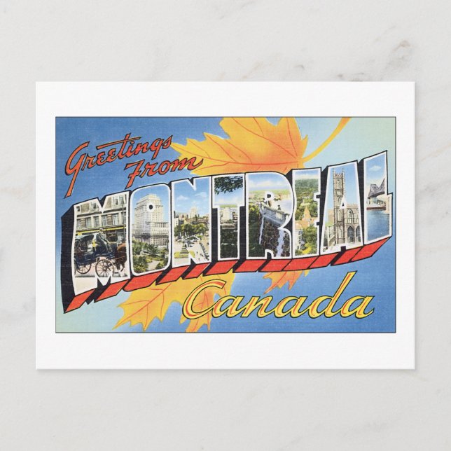 Postal Saludos Desde Montreal, Canadá (Anverso)