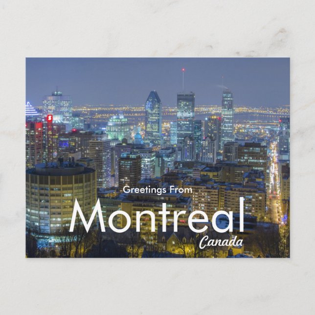 Postal Saludos desde Montreal Canada Postcard Cityscape (Anverso)