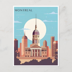 Postal Saludos desde Montreal, Canadá Viajes de época