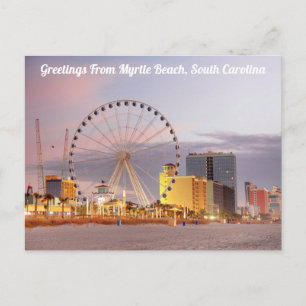 Postal Saludos desde Myrtle Beach, Carolina del Sur