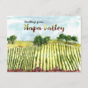 Postal Saludos desde Napa Valley Vineyard Hills